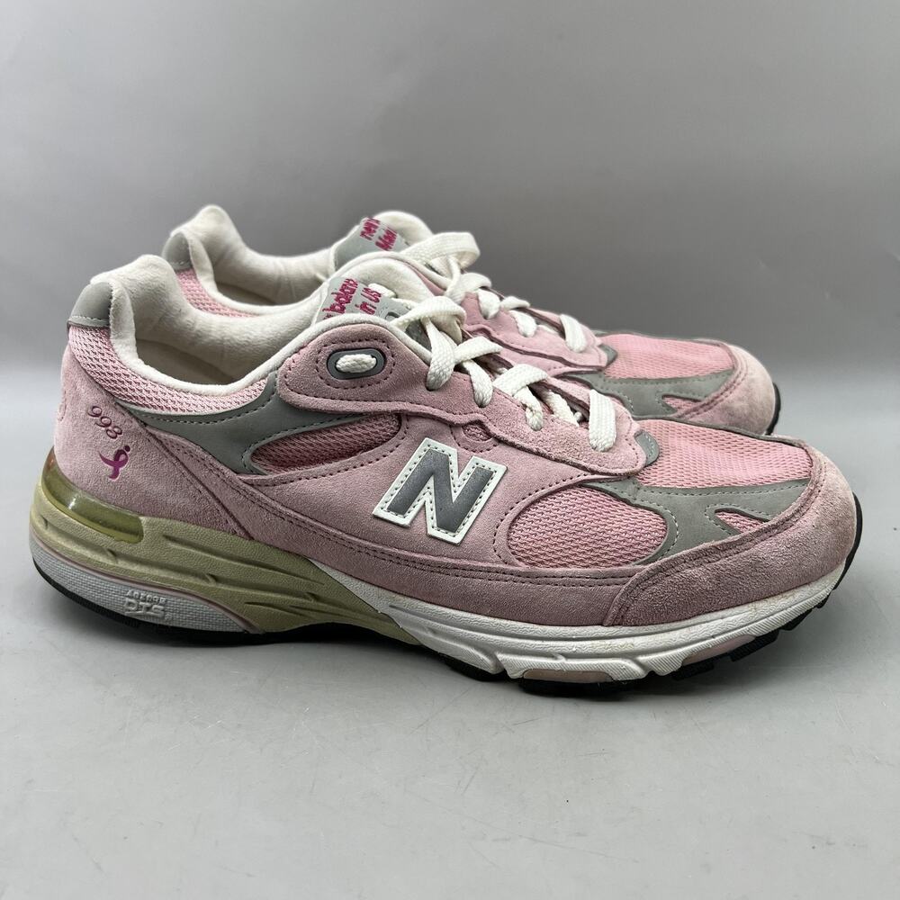 New Balance 993 Breast Cancer Shoes 9.5 Pink Suede Comfort Made In USA Sneakers